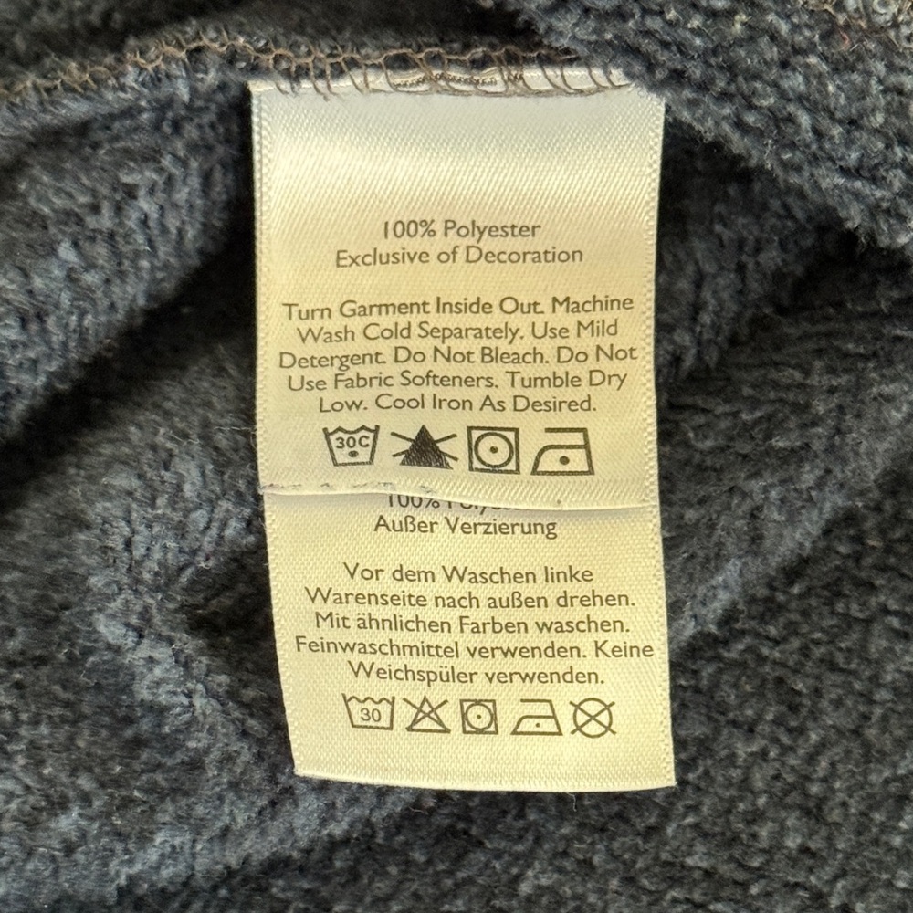 Eddie Bauer Navy Quarter-Zip Pullover - Picture 5 of 6